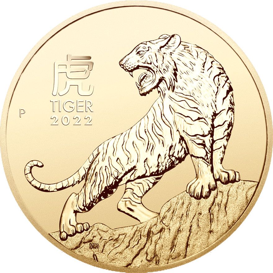 Zlatá minca Lunárna séria III - Rok Tygra 1 Oz 2022 