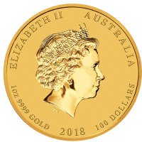 Zlatá minca Rok psa 1 Oz - 2018