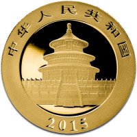 Zlatá minca Panda 1 oz - 2015