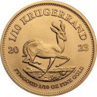 Zlatá minca Krugerrand 1/10 oz - různé roky