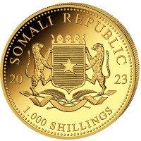 Zlatá minca Slon Somálský 2023, 1 oz