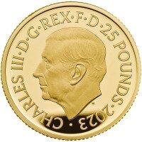 Zlatá minca Britannia Charles III 2023 - 1/4 Oz Proof