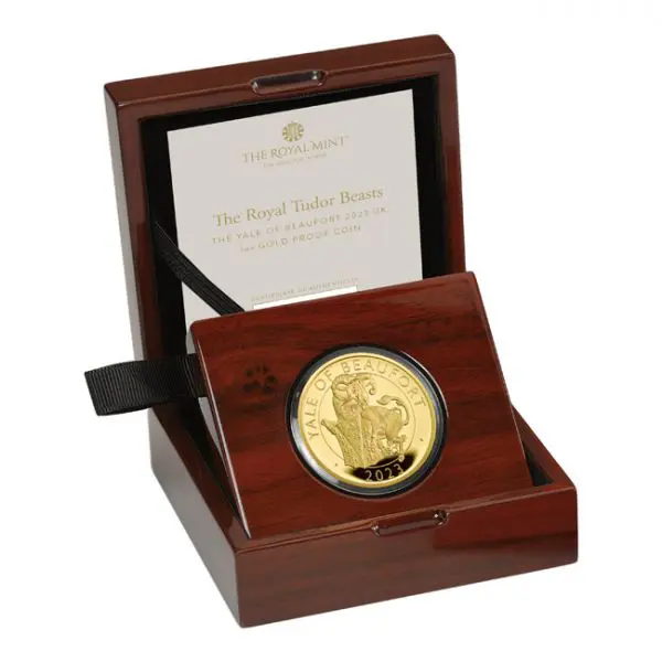 Zlatá minca 1 Oz Tudorovské zvieratá Yale of Beaufort v etuji | 2023