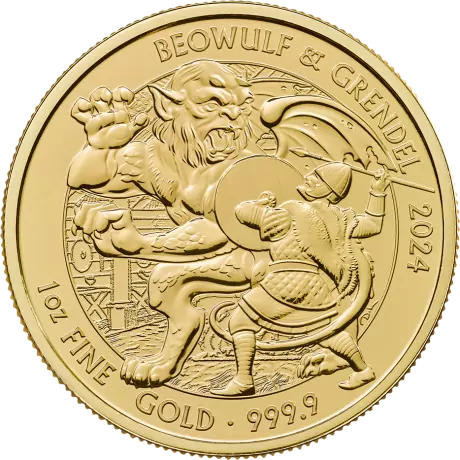 Zlatá minca Mýty a legendy: Beowulf & Grendel 2024, 1 oz 