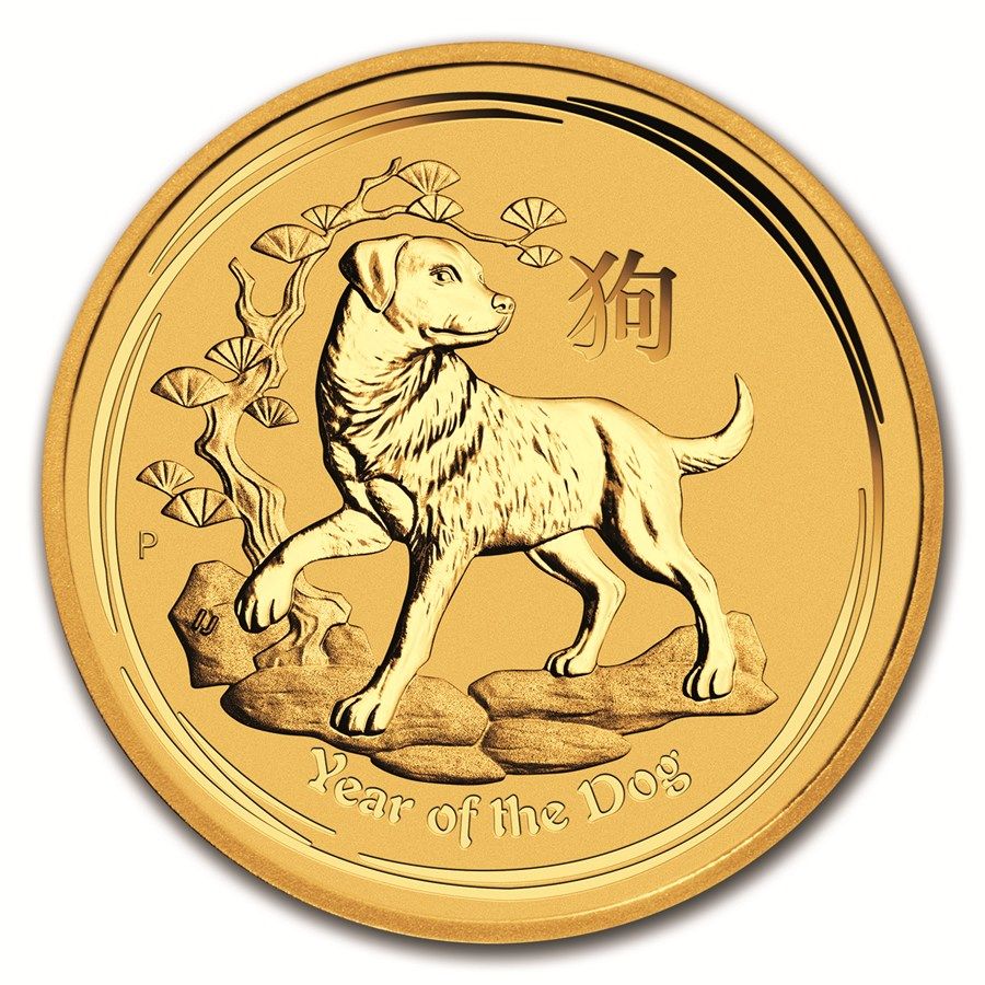 Zlatá minca Lunární série II - Rok Psa 2018, 1 oz