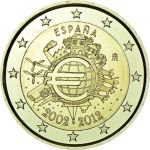 2 Euro CuNi 10 let Euro Cash OSN