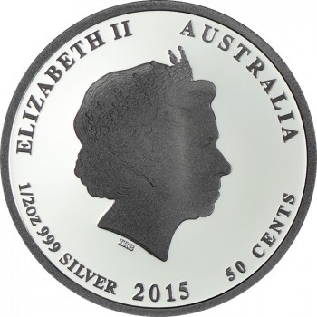 0,50 dolar Stříbrná mince Lunární série Rok kozy PP 2015