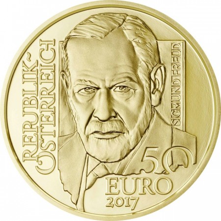 50 Euro Zlatá mince Sigmund Freud