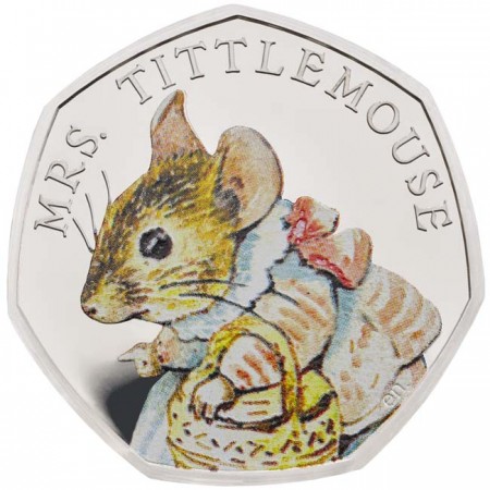0,50 libra Stříbrná mince Mrs. Tittlemouse 2018