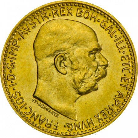 Zlatá minca - 10 Korun, Rakúsko