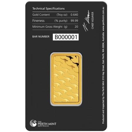 Zlatý zliatok Perth Mint - Klokan, 20 g