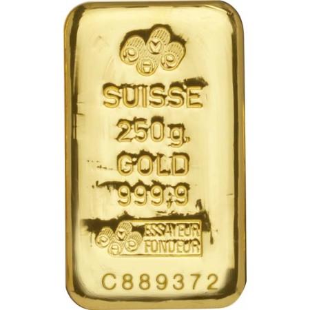 Zlatý zliatok PAMP Suisse 250 g (litý)