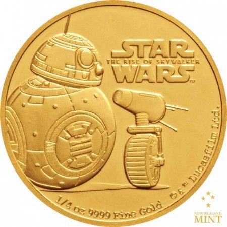 250 dolar Zlatá mince BB-8 & D-O  PP