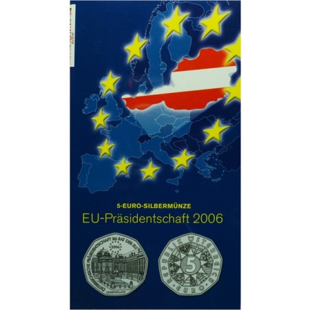 5 Euro Stříbrná mince EU - Předsednictví 2006