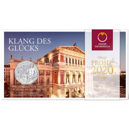 5 Euro Stříbrná mince 150 let Musikvereinu