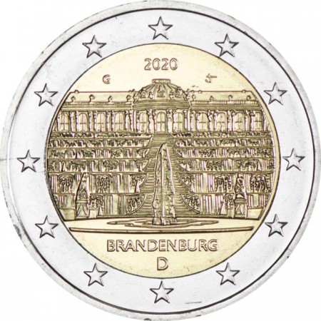2 Euro CuNi Braniborsko - Zámek Sanssouci - G