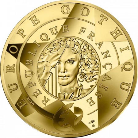 50 Euro Zlatá mince Evropa 2020: Gotika