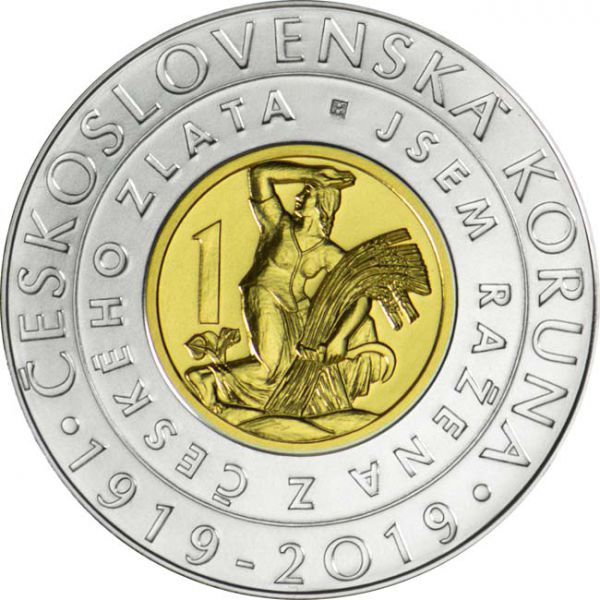 2000 Kč Zlatá / stříbrná mince Československá koruna