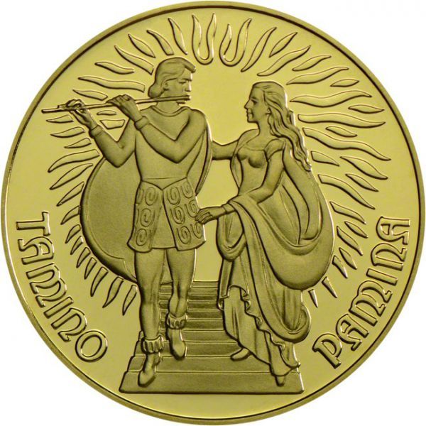 1000 šilink Zlatá mince Kouzelná flétna