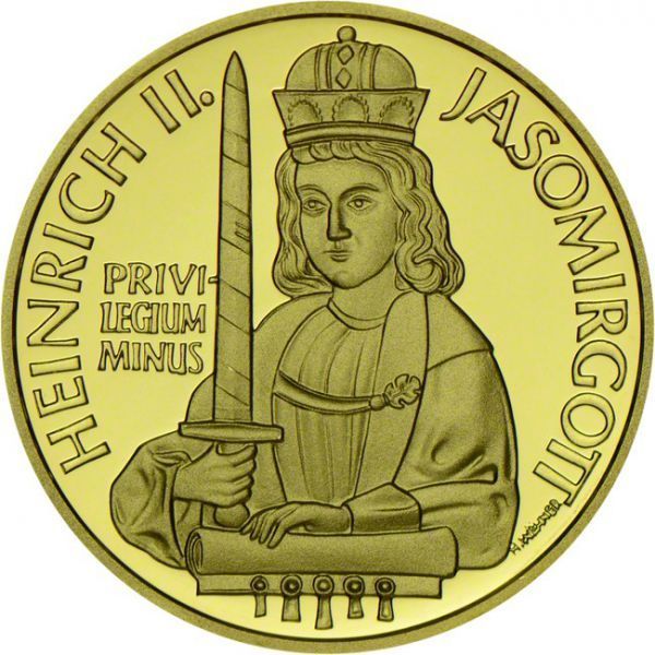 500 šilink Zlatá mince Jindřich II. Jasomirgott