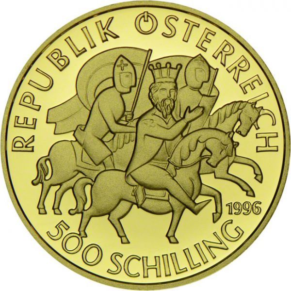 500 šilink Zlatá mince Jindřich II. Jasomirgott