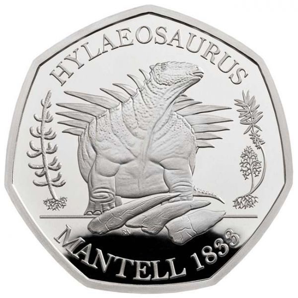 0,50 libra Stříbrná mince Hylaeosaurus