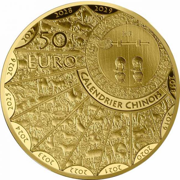 50 Euro Zlatá mince Lunární rok Buvola