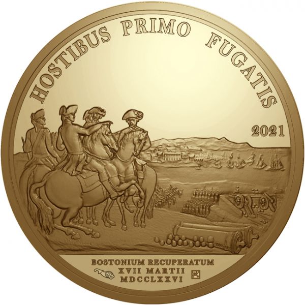 50 Euro Zlatá mince Washington před Bostonem