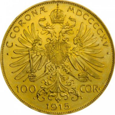 Zlatá minca - 100 Korun Rakúsko