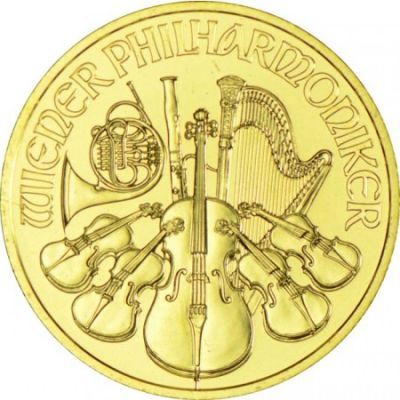Zlatá minca Viedenskí filharmonici 1/4 Oz - 2023