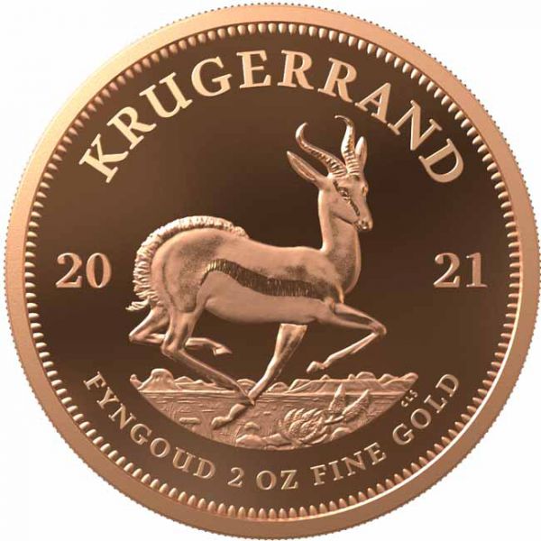 Zlatá mince Krügerrand 2 Oz v dřevěném pouzdře