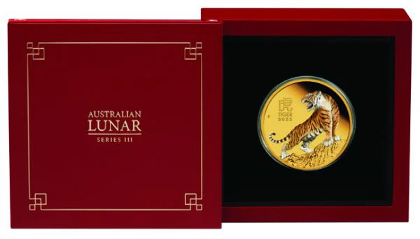 Lunární rok Tygra - kolorovaná mince, 1 oz