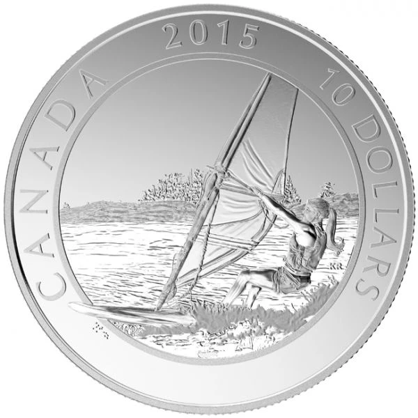 10 dolar Stříbrná mince Surfování