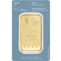Zlatý zliatokk 50 g -  Královská mincovna