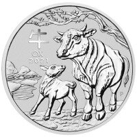 Strieborná investičná minca Rok Býka 5 Oz Lunární III 2021