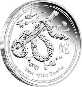 Strieborná minca Rok hada 2013 1000 g Lunar II