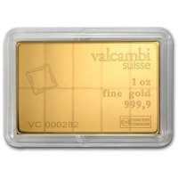 Zlatý zliatok Valcambi 10x1/10 Oz Combibar 