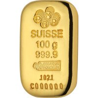 Zlatý zliatok PAMP Suisse 100 g - odliatok