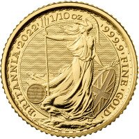 Zlatá minca Britania 1/10 Oz -2022