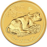 Zlatá minca Lunárná séria II Rok Býka  1 Oz 2009