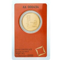 Zlatý zliatok Valcambi  20g - gulatý