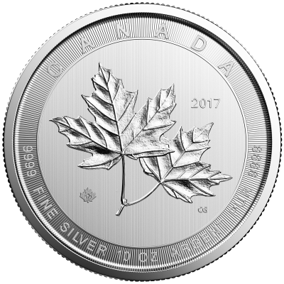 Strieborná minca Velkolepý Maple Leaf - rôzne roky, 10 oz