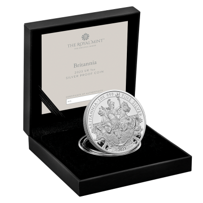 Strieborná minca Britannia 1 Oz - Charles III 2023 proof