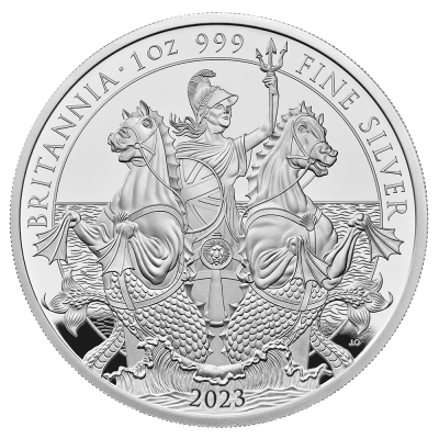 Strieborná minca Britannia 1 Oz - Charles III 2023 proof
