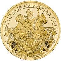 Zlatá minca Británnia Charles III 2023 - 1/4 Oz Proof