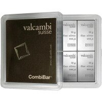 Strieborný zliatok 10x10 g CombiBar Valcambi