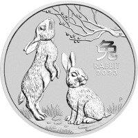 Strieborná minca Rok Zajaca 5 Oz 2023