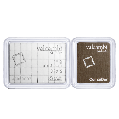Platinový zliatok Combibar Valcambi 50 x 1 g