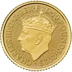 Zlatá korunovačná minca Británia Charles III 2023 - 1/10 oz