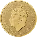 Zlatá korunovačná minca Británie Charles III 2023 - 1/4 oz
